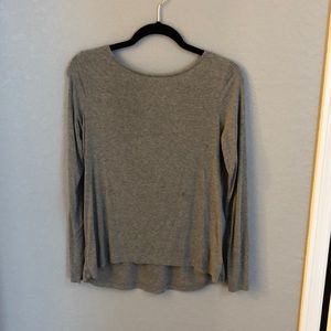 Long sleeve shirt with open back
